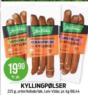 Kiwi KYLLINGPØLSER tilbud