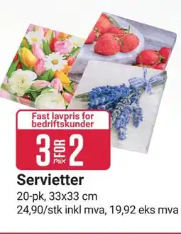 Europris Servietter tilbud