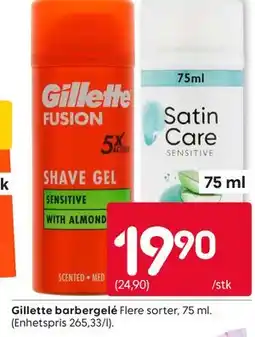 Rusta Gillette barbergelé tilbud