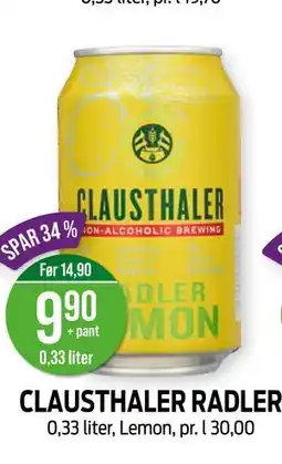 Kiwi CLAUSTHALER RADLER tilbud