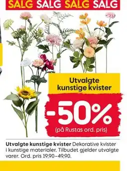Rusta Utvalgte kunstige kvister tilbud