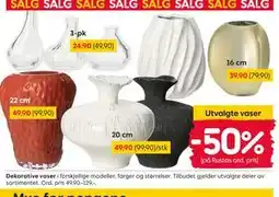 Rusta Dekorative vaser tilbud