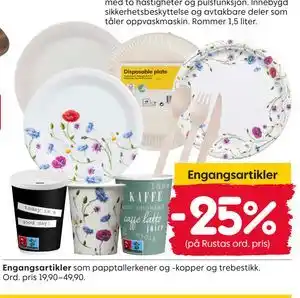 Rusta Engangsartikler tilbud