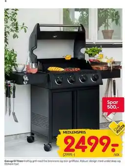 Rusta Gassgrill Titan, Medlemspris tilbud