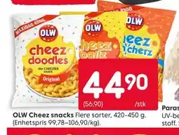 Rusta OLW Cheez snacks tilbud