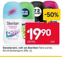 Rusta Deodorant, roll-on Sterilan tilbud