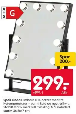 Rusta Speil Linda tilbud