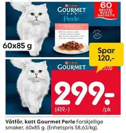 Rusta Våtfôr, katt Gourmet Perle tilbud