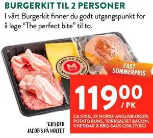 Jacobs BURGERKIT TIL 2 PERSONER tilbud