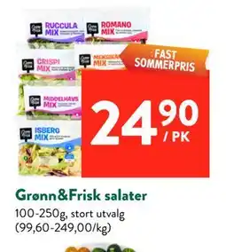 Jacobs Grønn&Frisk salater tilbud