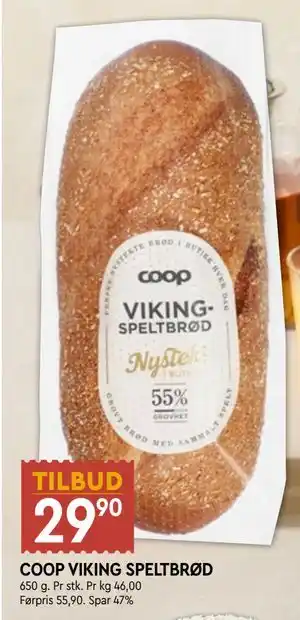 Coop Mega COOP VIKING SPELTBRØD tilbud