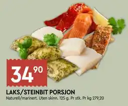 Coop Mega LAKS/STEINBIT PORSJON tilbud