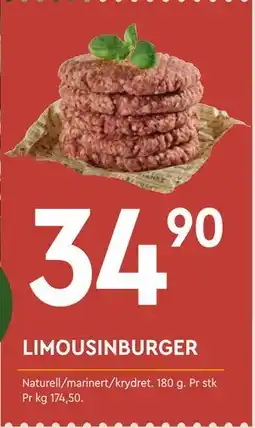 Coop Mega LIMOUSINBURGER tilbud