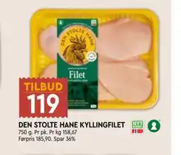 Coop Mega DEN STOLTE HANE KYLLINGFILET tilbud
