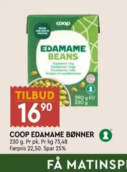 Coop Mega COOP EDAMAME BØNNER tilbud
