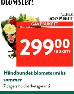 Jacobs Håndbundet blomstermiks sommer tilbud