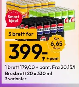 Gigaboks Brusbrett 20 x 330 ml tilbud