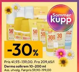 Gigaboks Derma solkrem 10–200 ml tilbud