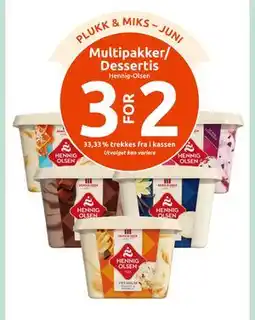Joker Multipakker/ Dessertis Hennig-Olsen tilbud