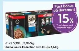 Gigaboks Sheba Sauce Collection Fish 40-pk 3,4 kg tilbud