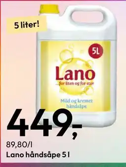 Gigaboks Lano håndsåpe 5 l tilbud