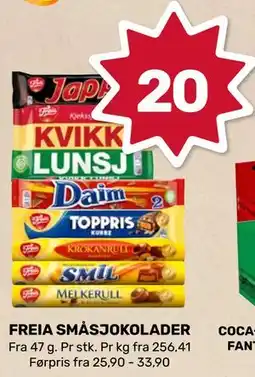 Matkroken FREIA SMÅSJOKOLADER tilbud