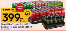 Gigaboks Brusbrett fra Coca-Cola 20 x 330 ml tilbud
