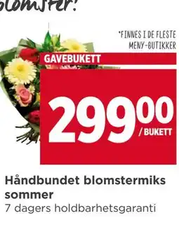 Meny Håndbundet blomstermiks sommer tilbud