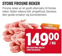 Meny STORE FROSNE REKER tilbud