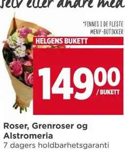 Meny Roser, Grenroser og Alstromeria tilbud