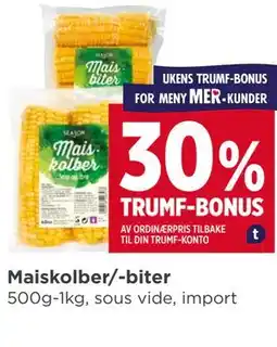 Meny Maiskolber/-biter tilbud