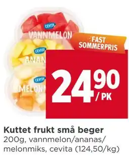 Meny Kuttet frukt små beger tilbud