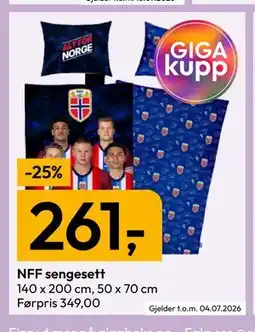 Gigaboks NFF sengesett tilbud