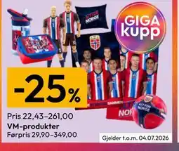 Gigaboks VM-produkter tilbud