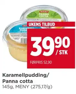 Meny Karamellpudding/ Panna cotta tilbud