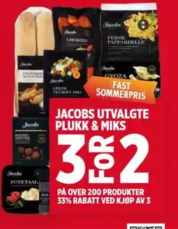 Meny JACOBS UTVALGTE PLUKK & MIKS tilbud