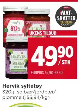 Meny Hervik syltetøy tilbud