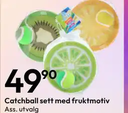 Gigaboks Catchball sett med fruktmotiv tilbud
