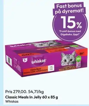 Gigaboks Classic Meals In Jelly 60 x 85 g tilbud
