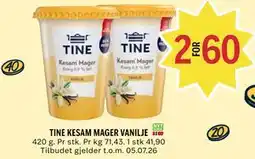 Coop Prix TINE KESAM MAGER VANILJE tilbud