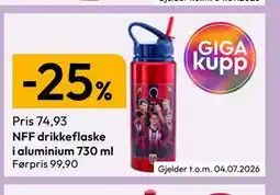 Gigaboks NFF drikkeflaske i aluminium 730 ml tilbud
