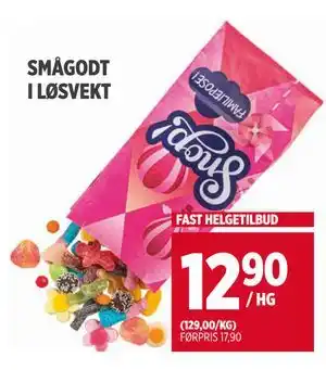 Meny SMÅGODT I LØSVEKT tilbud