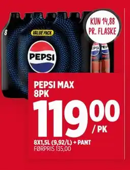 Meny PEPSI MAX 8PK tilbud