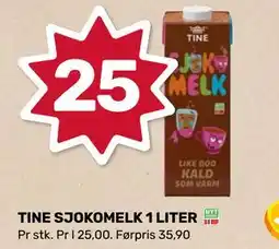 Matkroken TINE SJOKOMELK 1 LITER tilbud