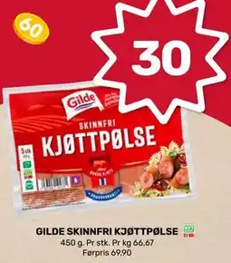 Matkroken GILDE SKINNFRI KJØTTPØLSE tilbud