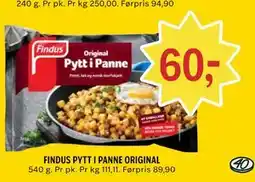 Coop Prix FINDUS PYTT I PANNE ORIGINAL tilbud