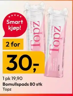 Gigaboks Bomullspads 80 stk tilbud