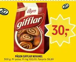 Coop Prix PÅGEN GIFFLAR M/KANEL tilbud