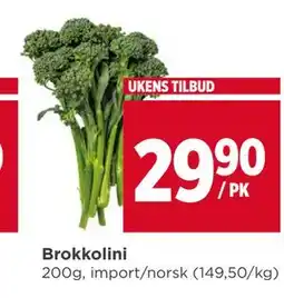 Meny Brokkolini tilbud