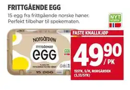 Meny FRITTGÅENDE EGG tilbud